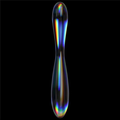 Dildo Dublu Twilight Gleam Double Delight, Sticla, 23.2 cm foto