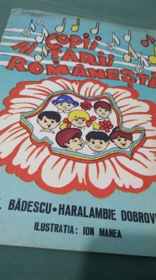 CARTE CANTECE COPII AI TARII ROMANESTI FORMAT MARE foto