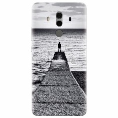 Husa silicon pentru Huawei Mate 10, Abstract Dock Man Grey foto