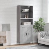 vidaXL Dulap &icirc;nalt, gri sonoma, 69,5x34x180 cm, lemn compozit