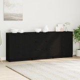 VidaXL Bufet cu sertar Stejar Negru 180 x 30 x 70 cm Lemn compozit