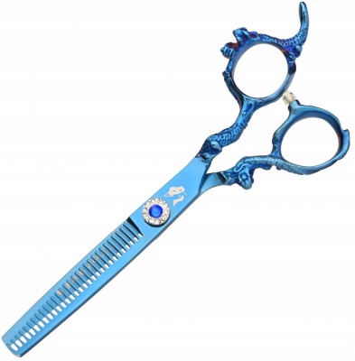 Foarfece de filat pentru dreptaci 6,0 Diamond offset marca profesională WOLF foto