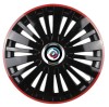 Set 4 Capace Roti pentru BMW Nou, model Falcon Black Cu Rama Rosie, R16, BMW
