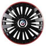 Cumpara ieftin Set 4 Capace Roti pentru BMW Nou, model Falcon Black Cu Rama Rosie, R16, BMW