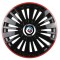 Set 4 Capace Roti pentru BMW Nou, model Falcon Black Cu Rama Rosie, R16, BMW