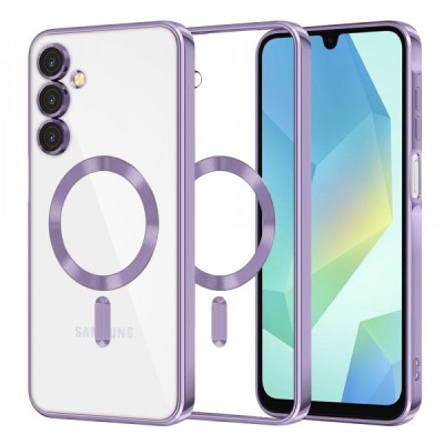 Husa MagSafe pentru Samsung Galaxy A16 5G A166 / A16 4G A165, Techsuit, Luxury Crystal, Mov Deschis foto
