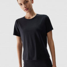 Tricou de antrenament din material reciclat pentru femei - negru