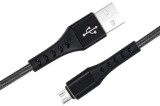CABLU DATE INCARCARE FISH FAST CHARGE 3.0 USB LA MICRO USB 1M 3A NEGRU