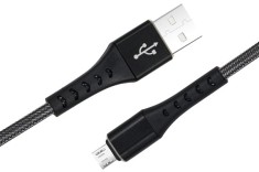 CABLU DATE INCARCARE FISH FAST CHARGE 3.0 USB LA MICRO USB 1M 3A NEGRU