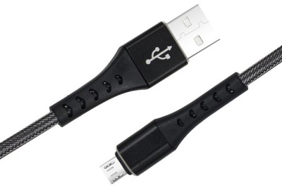 CABLU DATE INCARCARE FISH FAST CHARGE 3.0 USB LA MICRO USB 1M 3A NEGRU foto