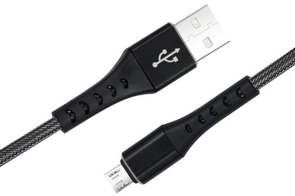 CABLU DATE INCARCARE FISH FAST CHARGE 3.0 USB LA MICRO USB 1M 3A NEGRU