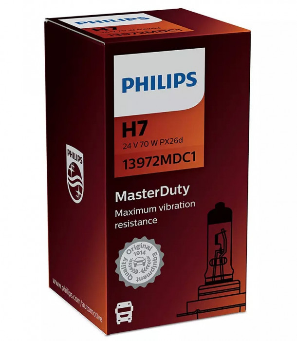 Bec Philips H7 24V 70W PX26d MasterDuty 13972MDC1