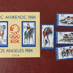bulgaria - Timbre sport, jocurile olimpice 1984, nestampilate MNH