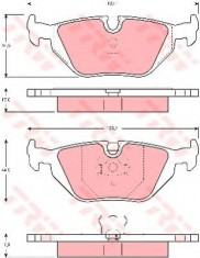 Set placute frana,frana disc BMW Seria 3 (E46) (1998 - 2005) TRW GDB1189 foto