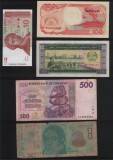 Set 5 bancnote de prin lume adunate (cele din imagini) #223, Asia
