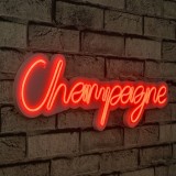 Cumpara ieftin Decoratiune luminoasa LED de perete Champagne Rosu 60x18x2 cm