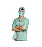 Set accesorii Doctor pentru carnaval, sapca, Banda frontala, Masca si stetoscop, marime universala