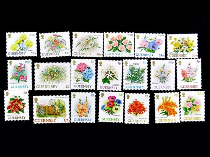 GUERSNEY 1992-1993-FLORI-Doua serii de cate 10 timbre nestampilate MNH