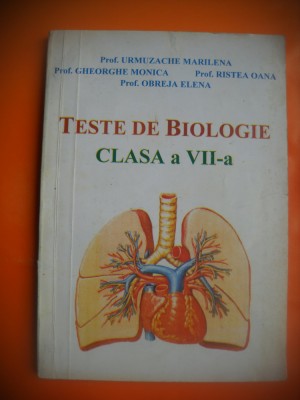 HOPCT TESTE DE BIOLOGIE CL VII A URMUZACHE MARILENA -2001-168 PAG foto