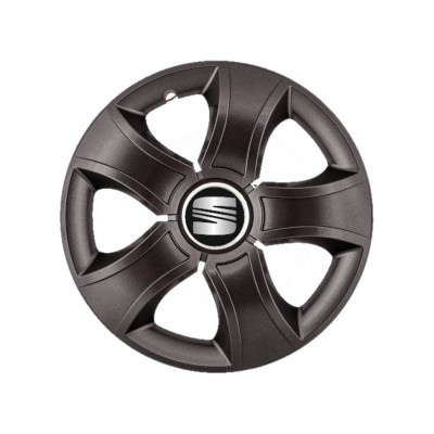 Set 4 Capace Roti 15 inchi (R15) Bis Negru, Compatibile Cu Seat foto