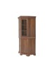 Set Comoda Colt Living cu Vitrina VMN1 + VMNN1, Pal Melaminat Nuc, 75x75x194cm, Usa+Polite, MDF