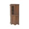 Set comoda pe colt pentru living VMN1, cu o usa, o polita si vitrina suprapozabila VMNN1, o usa, 2 polite, Pal Melaminat, cu elemente din MDF, Nuc