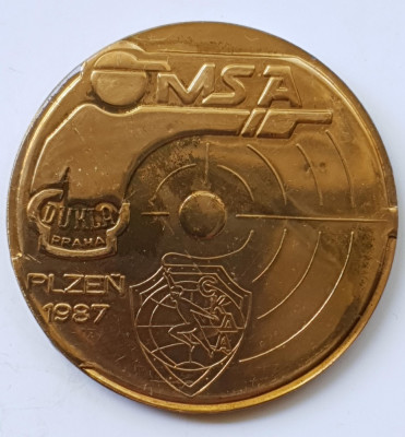 Medalia TIR - Concurs INTERNATIONAL Spartachiada Cehia 1987 - Medalie PREMIU foto