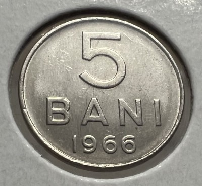 5 Bani 1966, Romania, UNC foto