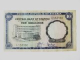 Rara! Nigeria 10 Shillings 1968,bancnota din imagini la cel mai mic pret