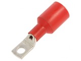 V&acirc;rf inelar tubular crimpat M6 16mm2 roșu