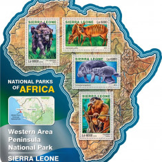 SIERRA LEONE 2016 - Fauna, parc Sierra Leone (3)/ set complet - colita+bloc MNH