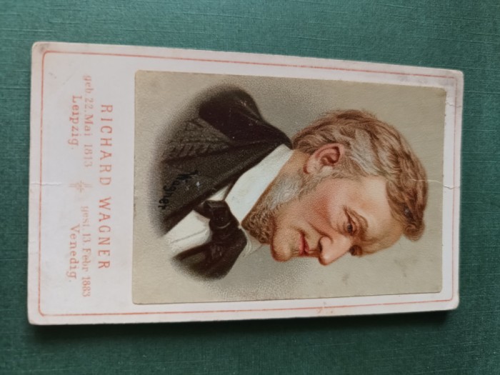 fotografie galerie historique ,dimensiuni 11 cm x 6 cm, anii 1900, ,personalitati RICHARD WAGNER
