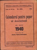 C5207N Calendarul pentru popor al Asociațiunii pe anul 1940