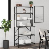 Gossi raft brutarie cu 6 niveluri, sonoma gri, 90x40x180 cm, lemn