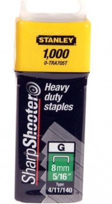 Capse pentru aplicatii profesionale tip G 8 mm 1000 bucati STANLEY foto