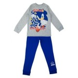 Set Pijamale de Iarnă Sonic pentru Băieți - Gri Albastru, CMCLASS