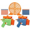 Set de 2 x Blaster, Nerf Elite, Face-Off-Target, 12 Gloante din spuma + Tinta, 8+