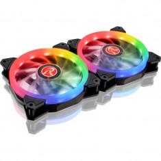 Ventilator pentru carcasa RAIJINTEK IRIS 14 Rainbow RGB LED cu Controller 140mm 2 Pack foto