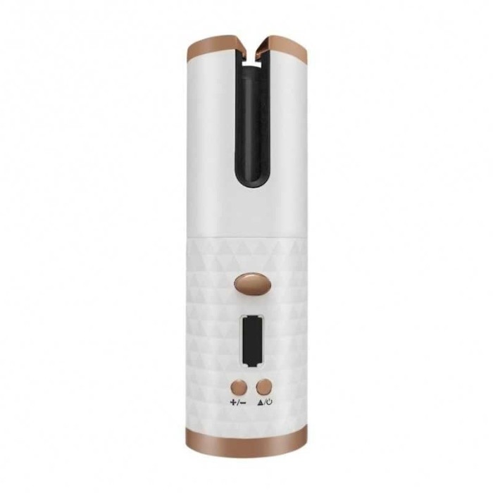 Ondulator automat wireless FOXMAG24, temperatura 150&deg;C - 200&deg;C, incarcare USB, baterie 5000 mAh, alb perla