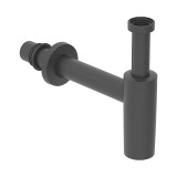 Cumpara ieftin Sifon lavoar, Geberit, garnitură de racordare, cu rezemătoare de perete, &Oslash;32 mm negru mat