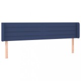 Cumpara ieftin Tablie de pat cu aripioare, albastru, 203x16x78/88 cm textil