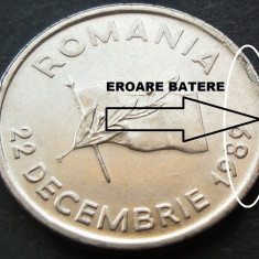 Moneda 10 LEI - ROMANIA, anul 1992 *cod 2223 = EROARE EXFOLIERE + SURPLUS