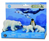 Set 4 figurine pictate manual ursi polari si pinguin, Collecta