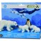Set 4 figurine pictate manual ursi polari si pinguin