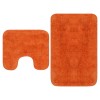 VidaXL Set covorașe de baie, 2 buc., textil, portocaliu 133235