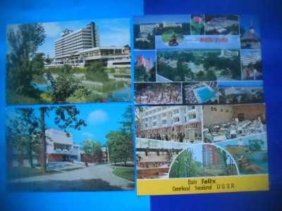 HOPCT LOT 2641 BAILE FELIX -JUD BIHOR-4 CARTI POSTALE-CIRCULATE foto