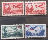 Romania 1952 - Aviatie-valori mari cu supratipar