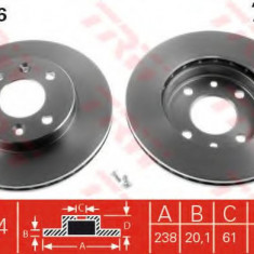 Disc frana RENAULT CLIO II (BB0/1/2, CB0/1/2) (1998 - 2005) TRW DF1016