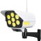 Lampa Solara Tip Camera Supraveghere - Incarcare cu Energie Solara, Control din Telecomanda, Detectare Miscare, 2600 mAh, Panou Solar, Microfon, Alb/N