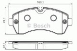 Set placute frana,frana disc VW CRAFTER 30-50 platou / sasiu (2F) (2006 - 2016) BOSCH 0 986 495 107